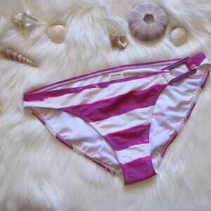 3/$15 Tie Dye Color Block Purple and White Striped Bikini